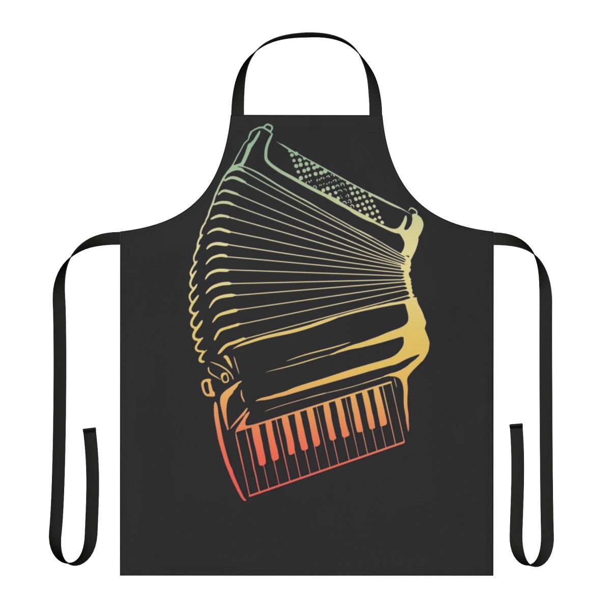 Air accordion musician apron with retro splash design