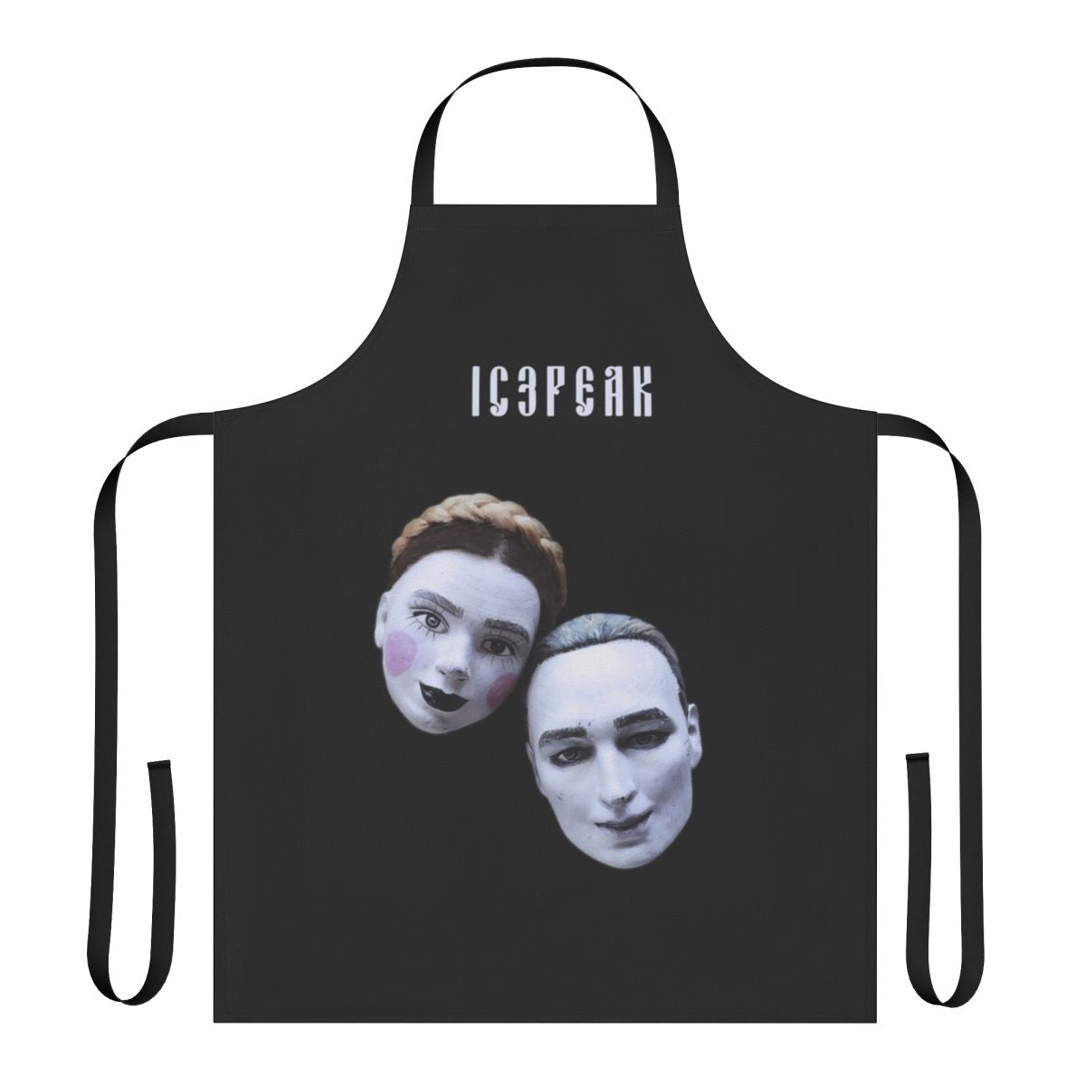 Apron featuring a dark and mysterious design inspired by the music of IC3PEAK