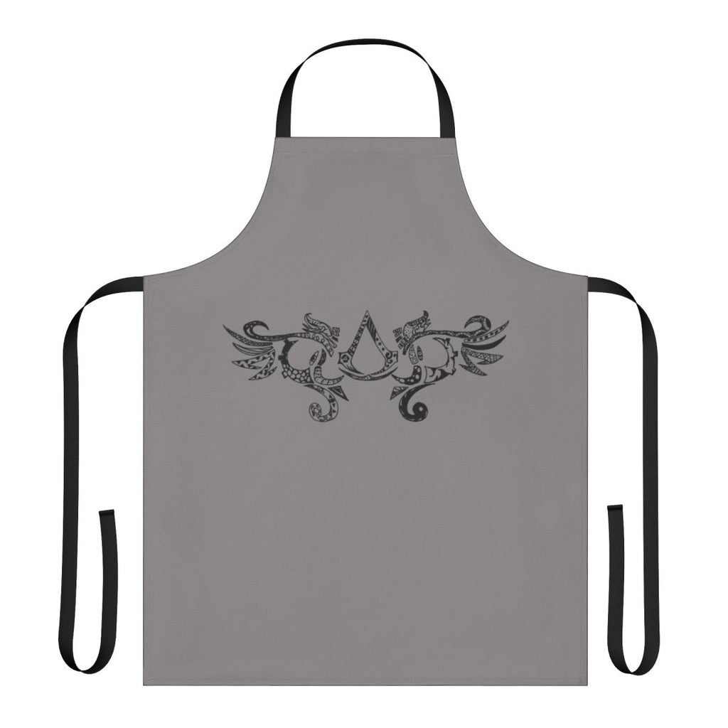 Stylish black apron featuring an intricate tribal pattern inspired by the Assassin's Creed video game franchise