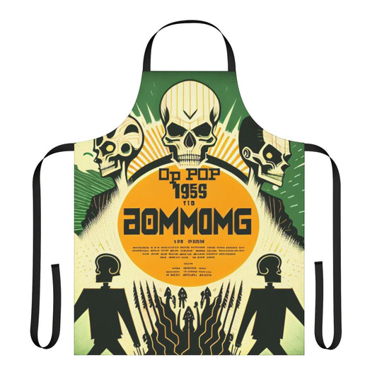 Vibrant and unconventional apron with a bold, abstract design