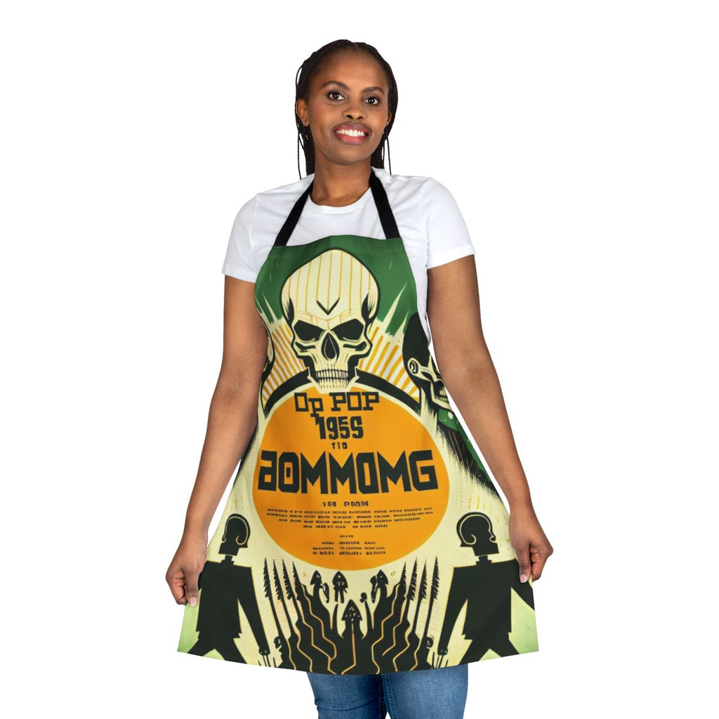 Vibrant and unconventional apron with a bold, abstract design