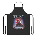 Apron featuring a collage of Team Edward and Twilight-inspired designs, with aviation, military, and cheer elements.