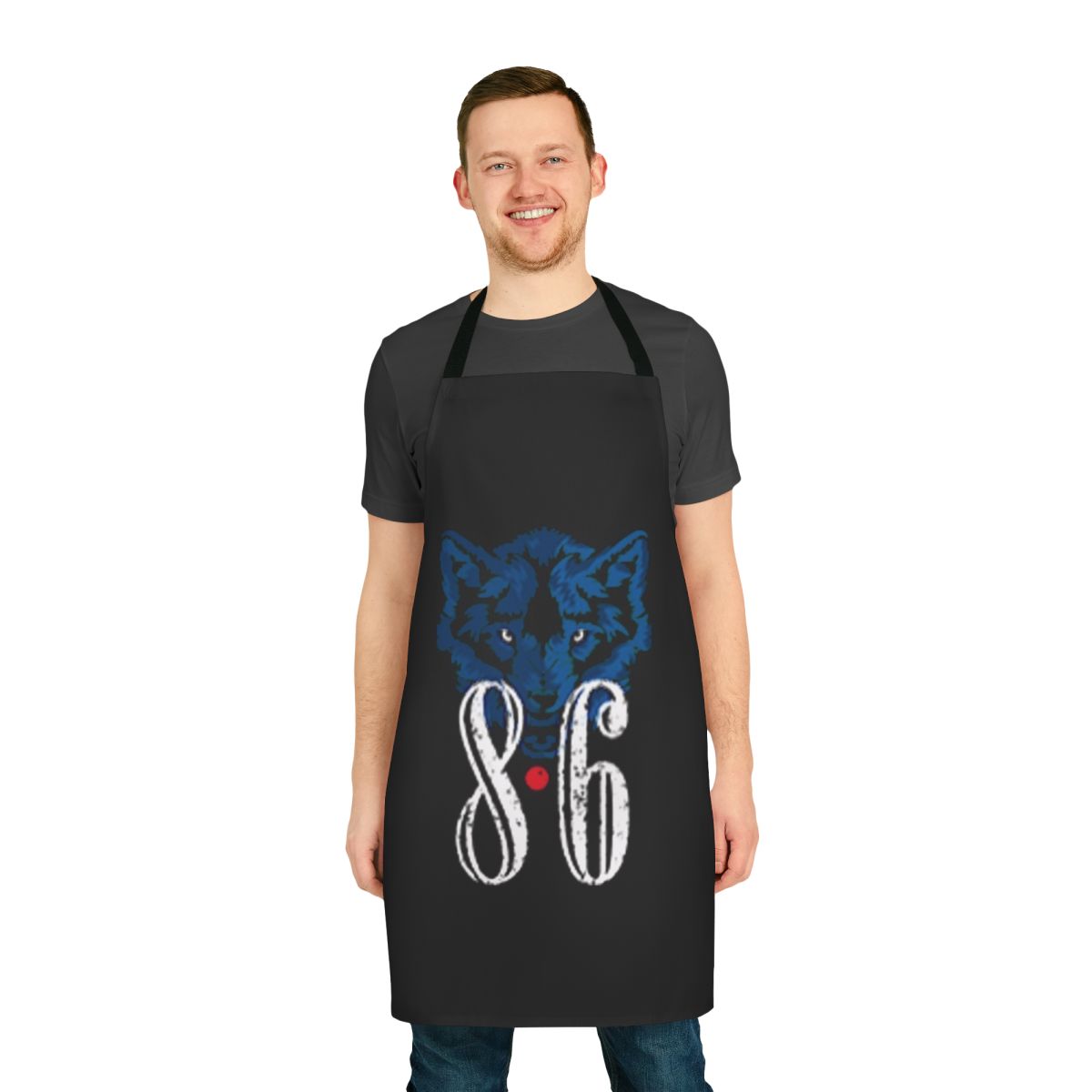Beer enthusiast apron featuring the iconic 8 6 beer design