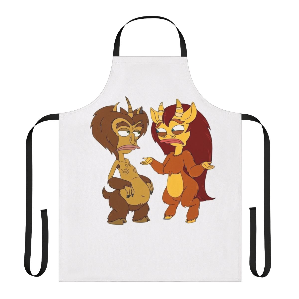 Big Mouth Fan Art Apron with Vibrant Cartoon Design
