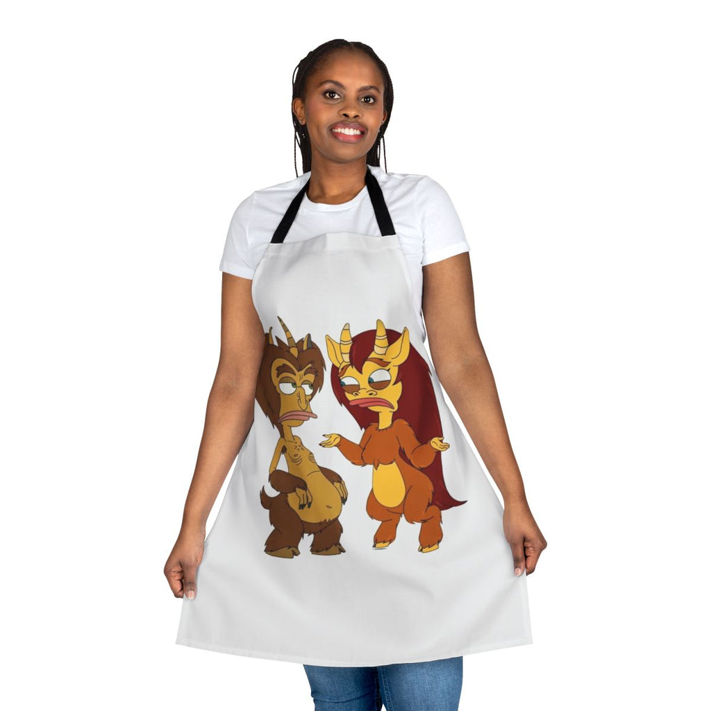 Big Mouth Fan Art Apron with Vibrant Cartoon Design