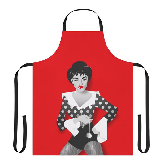 Bowler Hat Polka Dot Apron with Artistic Design by Alejandro Mogollo