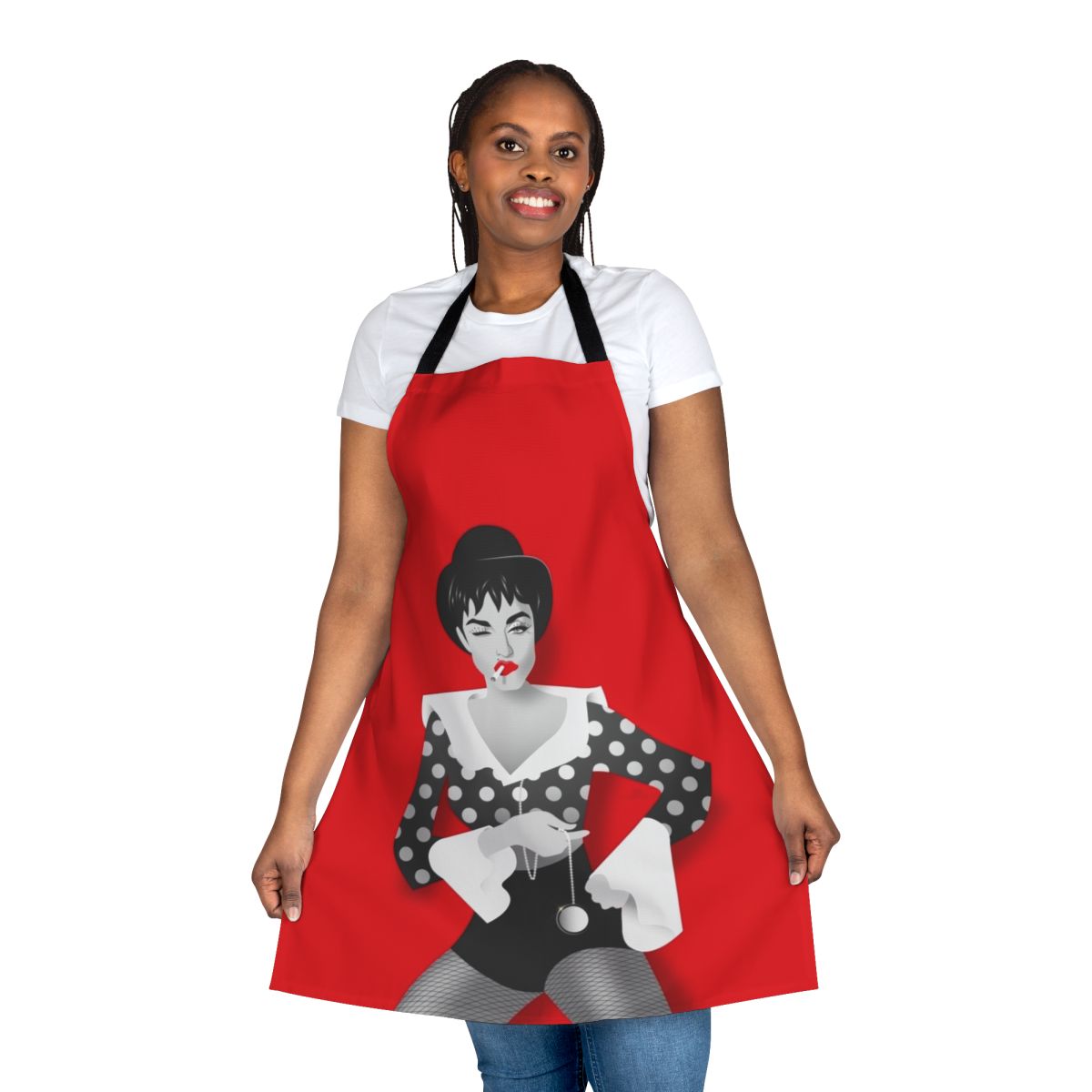 Bowler Hat Polka Dot Apron with Artistic Design by Alejandro Mogollo