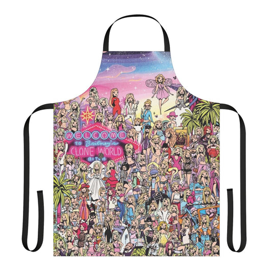 Apron featuring a unique character portrait of Britney Spears by Toronto artist Donny Meloche