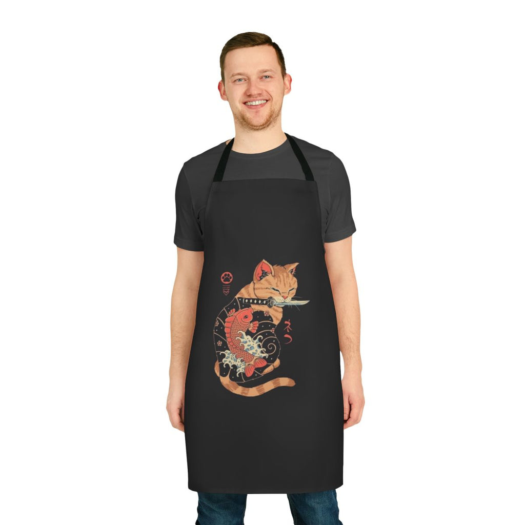 Carp Tattooed Cat Apron