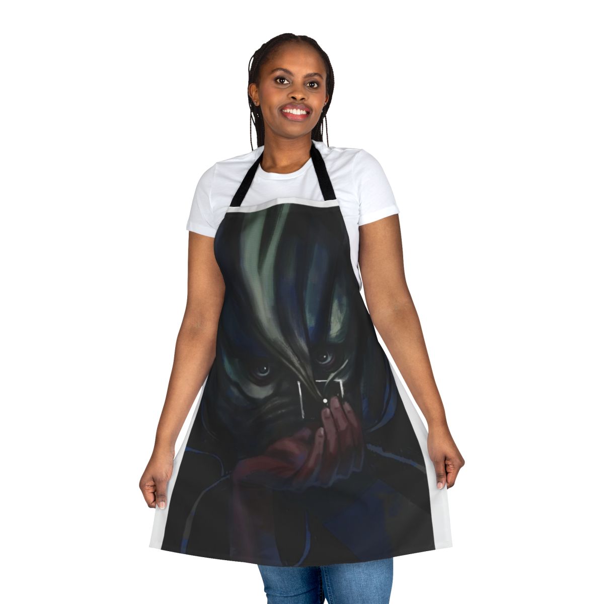 A striking and conceptual apron design, inspired by the acclaimed video game Disco Elysium.