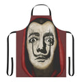 Dali-inspired apron featuring the iconic mustache and portrait from the popular Netflix series Money Heist (La Casa de Papel)
