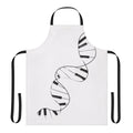 Stylish DNA-patterned apron with musical notes, perfect for pianists, musicians, and science enthusiasts