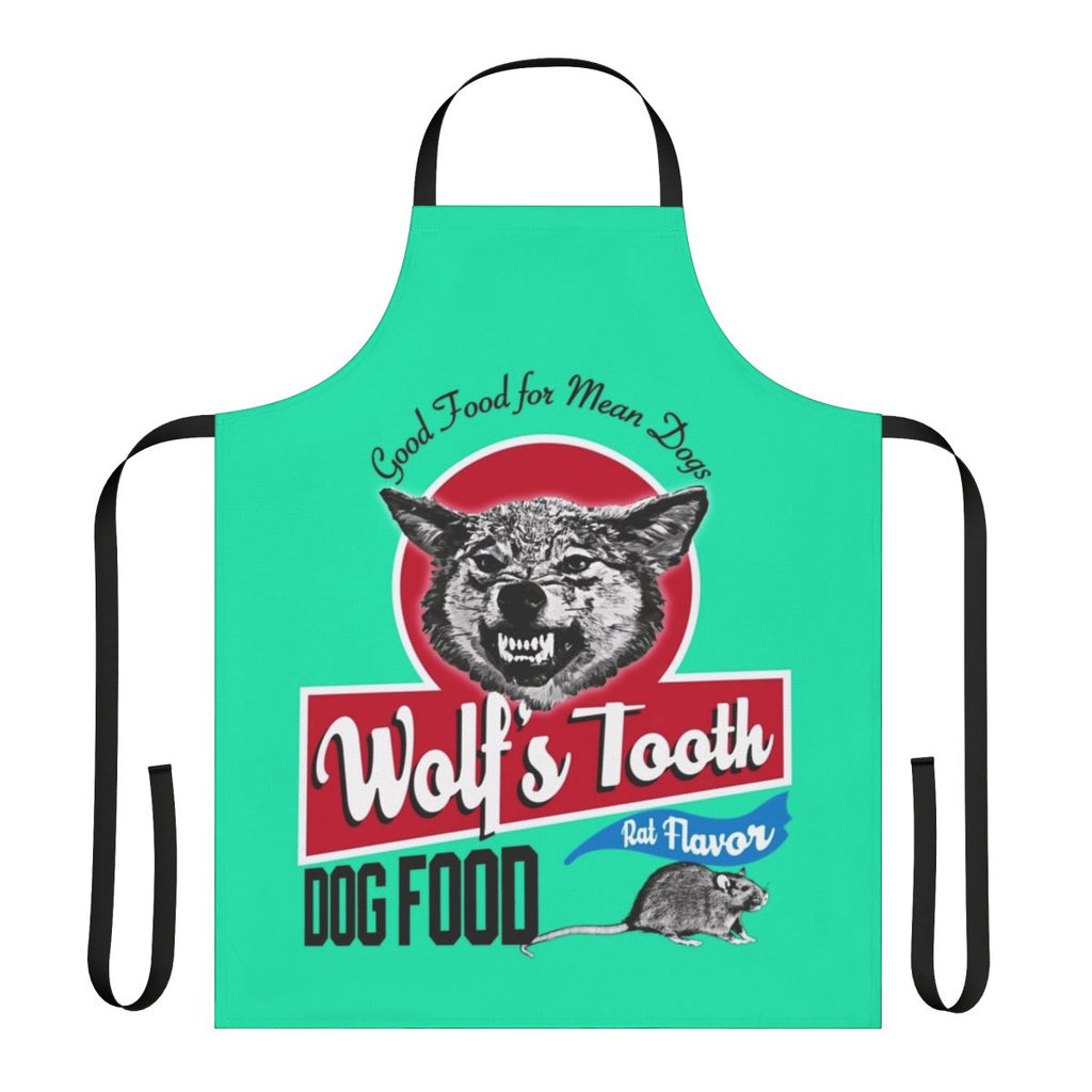 Wolf Tooth dog food-themed apron