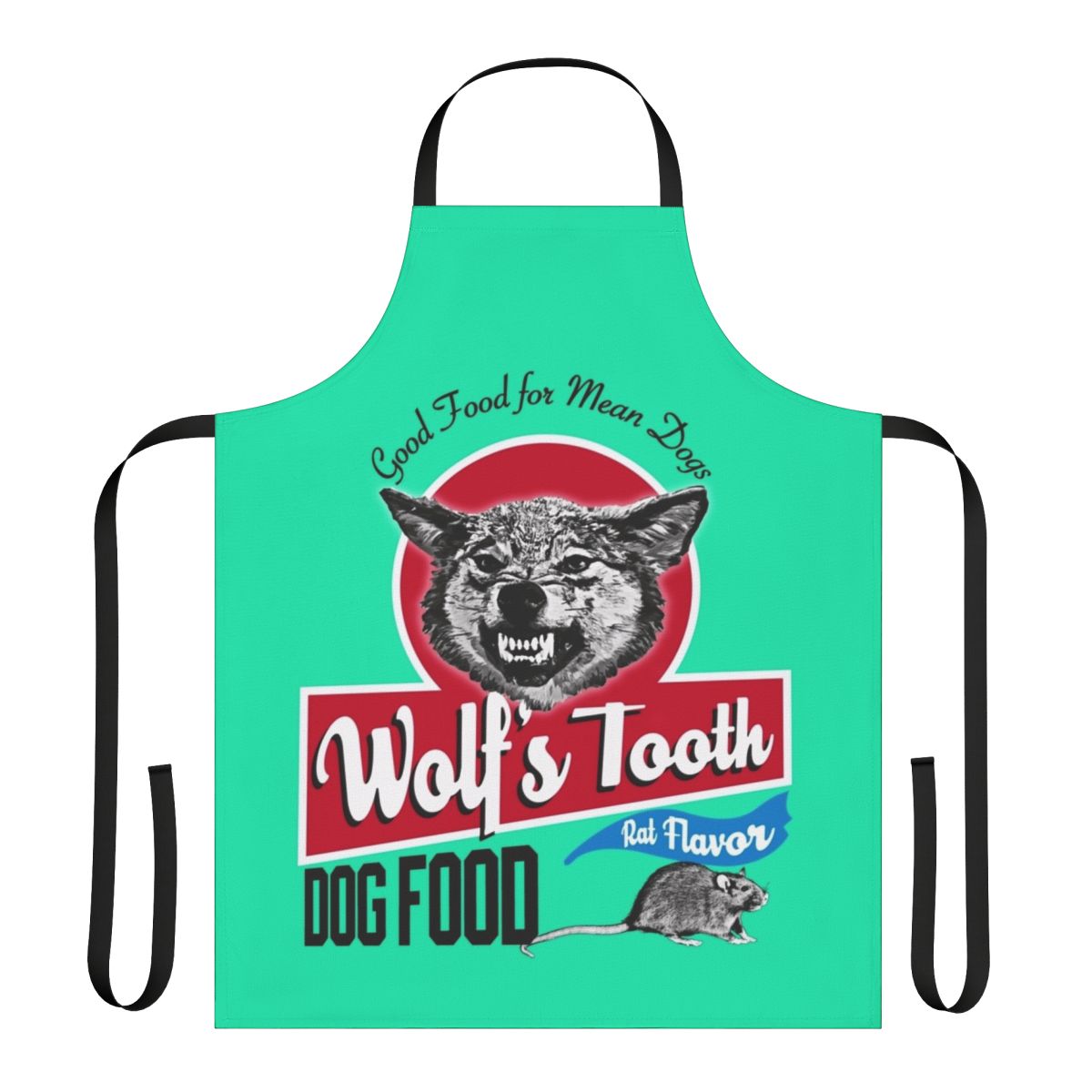 Wolf Tooth dog food-themed apron