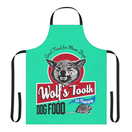 Wolf Tooth dog food-themed apron