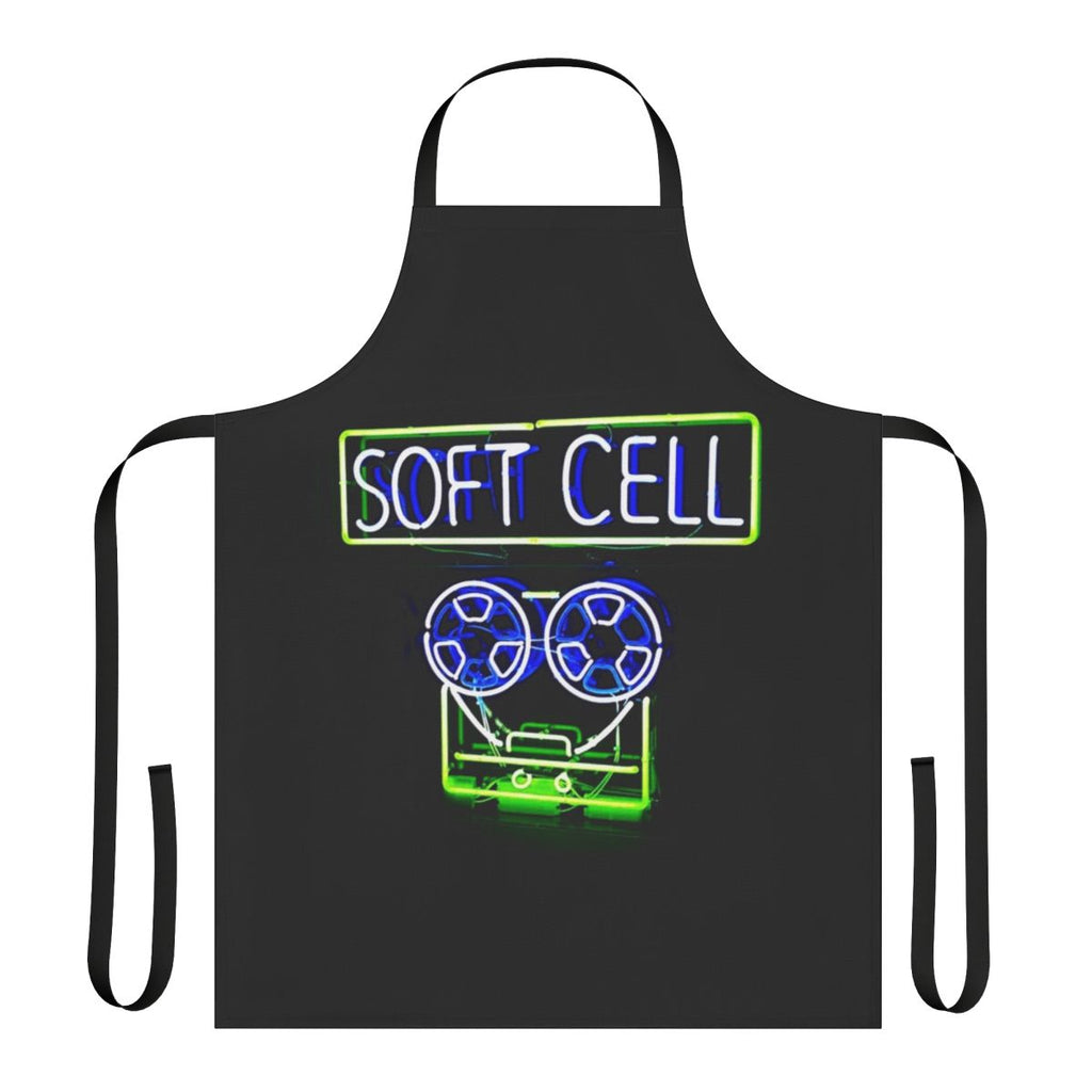 Soft Cell inspired electro music themed apron with original legends design
