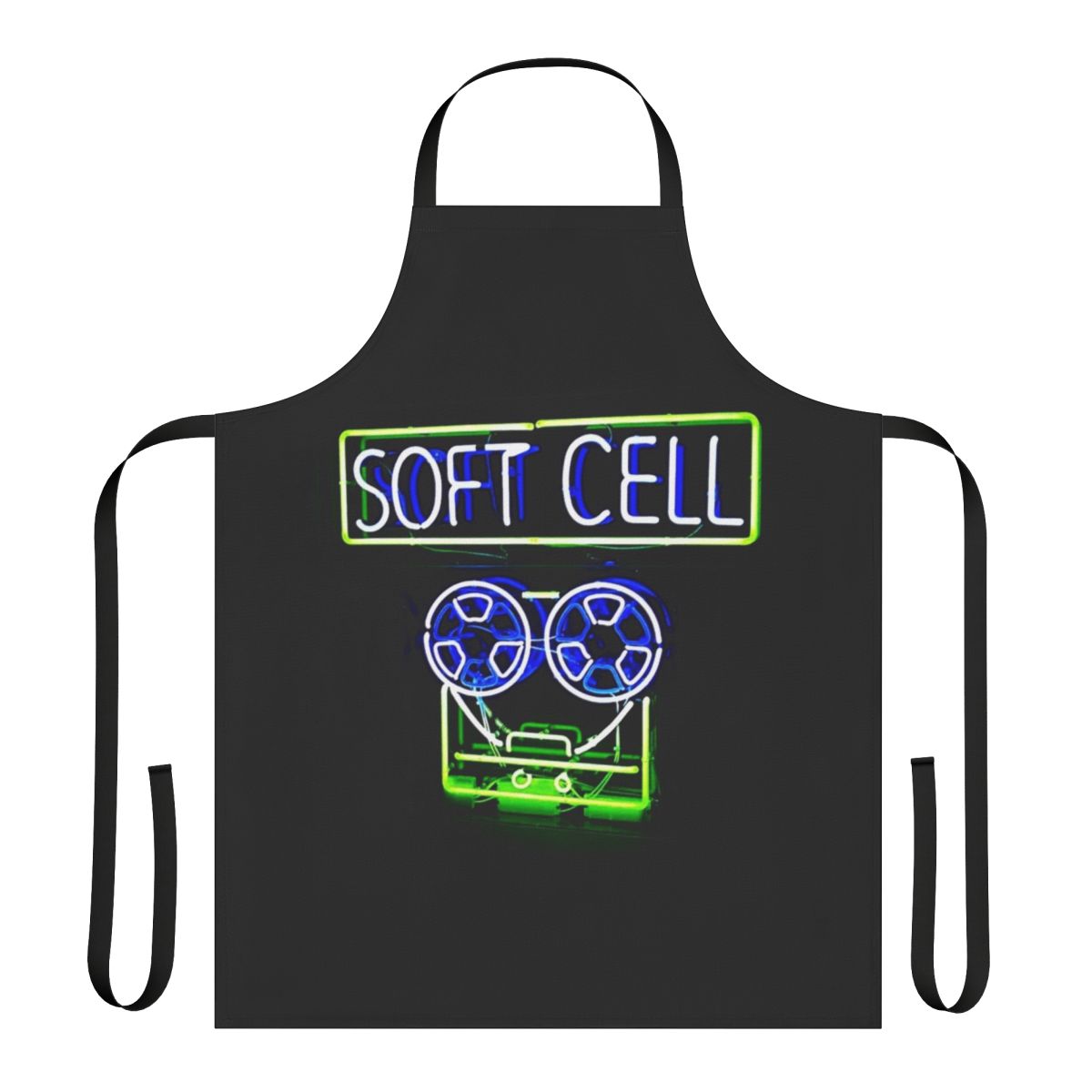 Soft Cell inspired electro music themed apron with original legends design