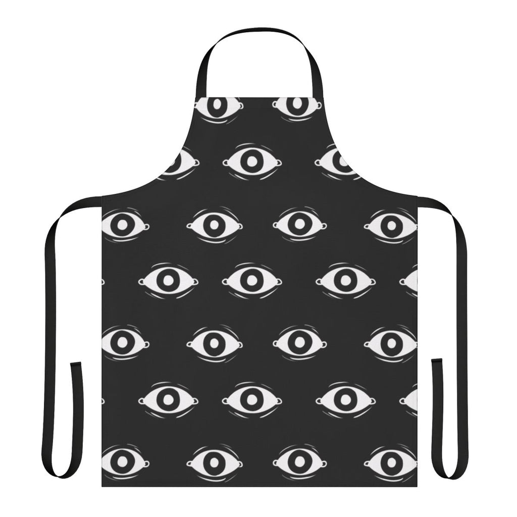 Vibrant eye pattern design on a high-quality apron.
