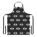 Vibrant eye pattern design on a high-quality apron.