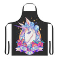 Whimsical apron featuring a hand-drawn unicorn design