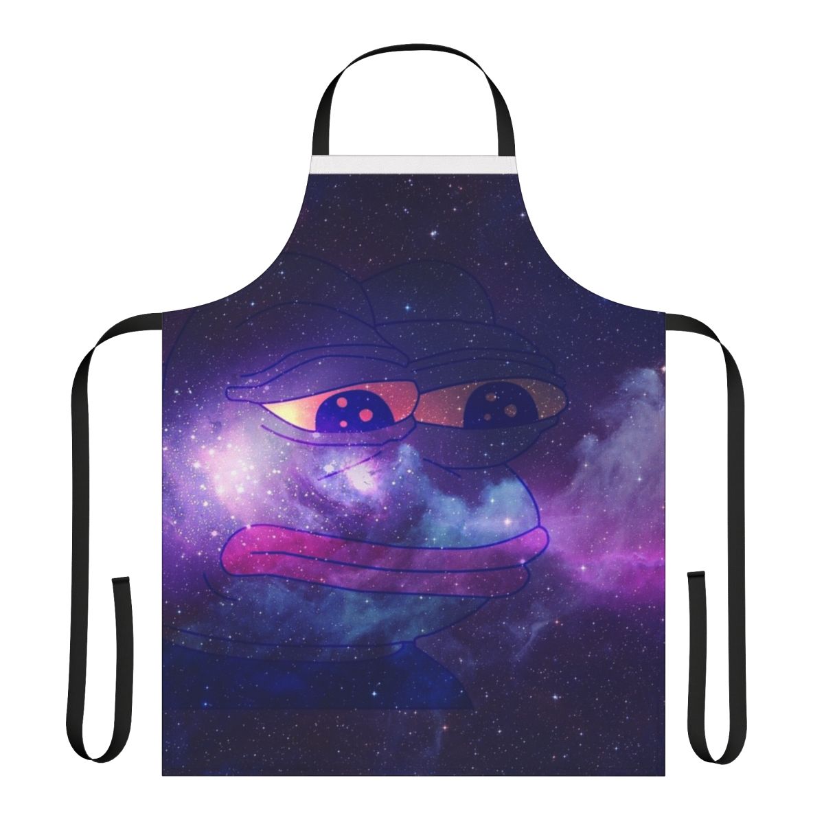 Galaxy-themed Pepe the Frog apron, a rare meme design