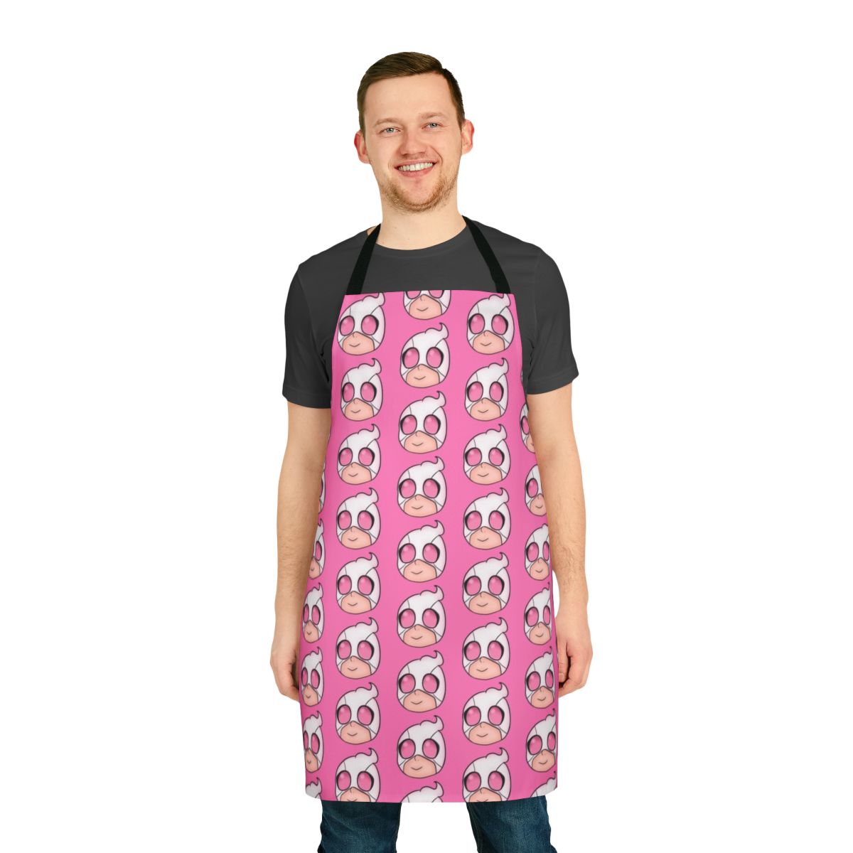 Handmade Gwenpool-themed apron with pop culture design