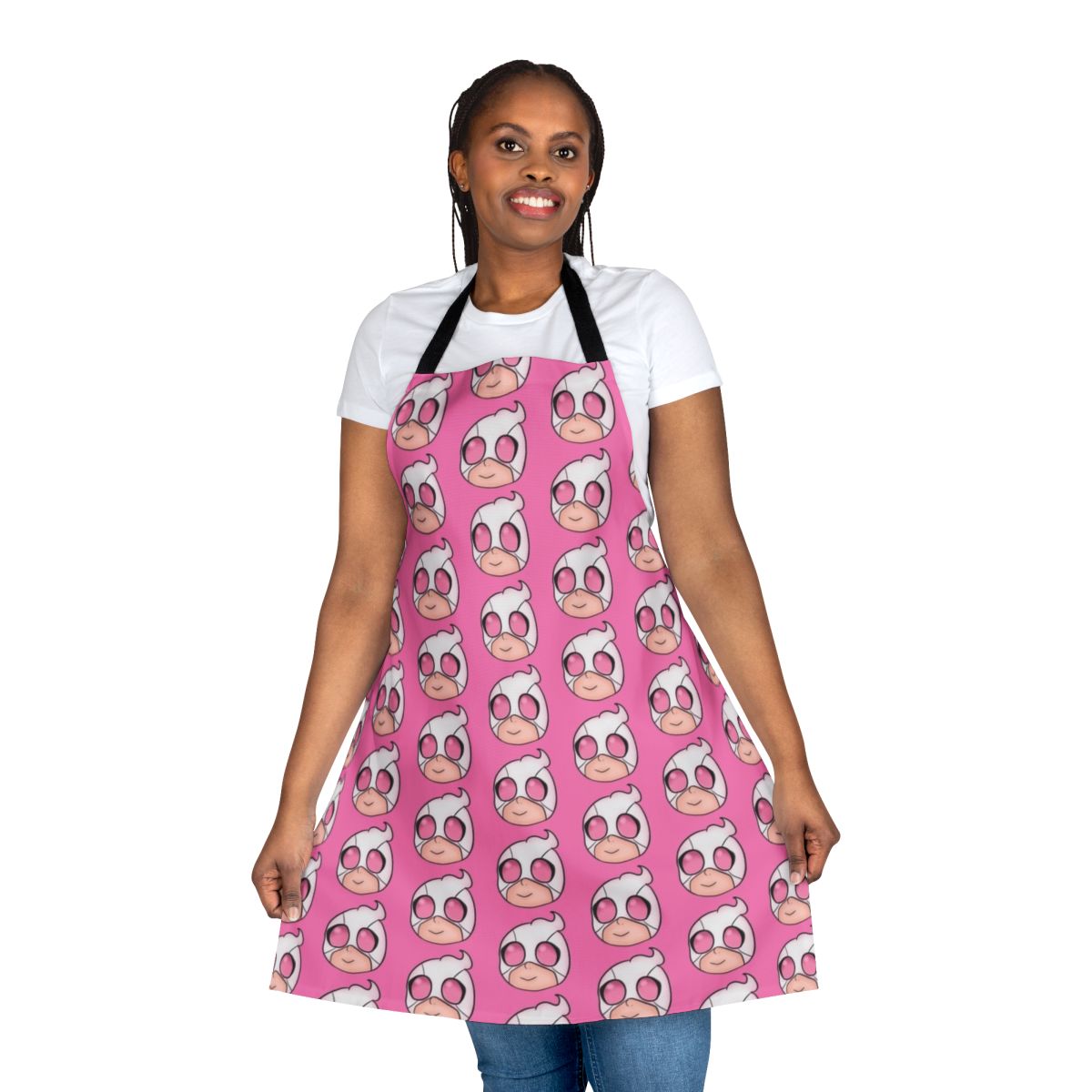 Handmade Gwenpool-themed apron with pop culture design