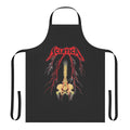Hard rock-themed apron with spinal graphic and Helvetica font