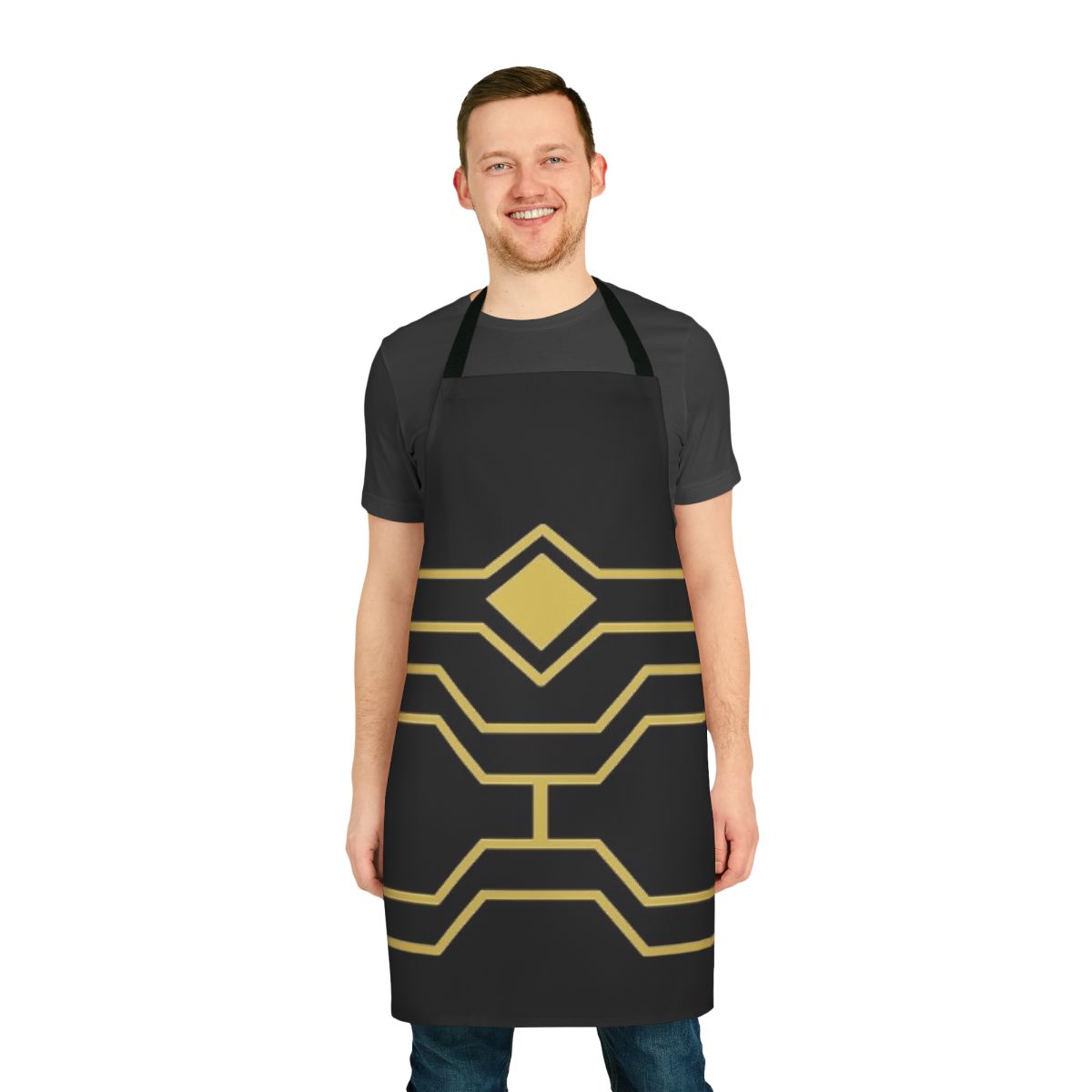 Hawks-themed cosplay apron with character design