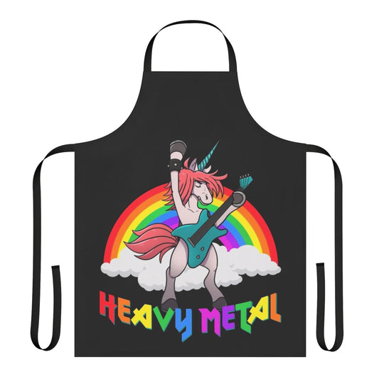 Stylish heavy metal unicorn music guitar apron for music fans