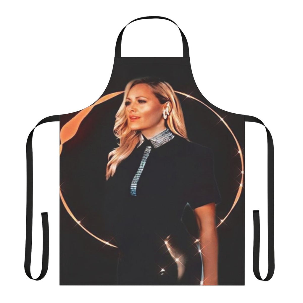 Helene Fischer inspired apron featuring a collage design with pop art elements.