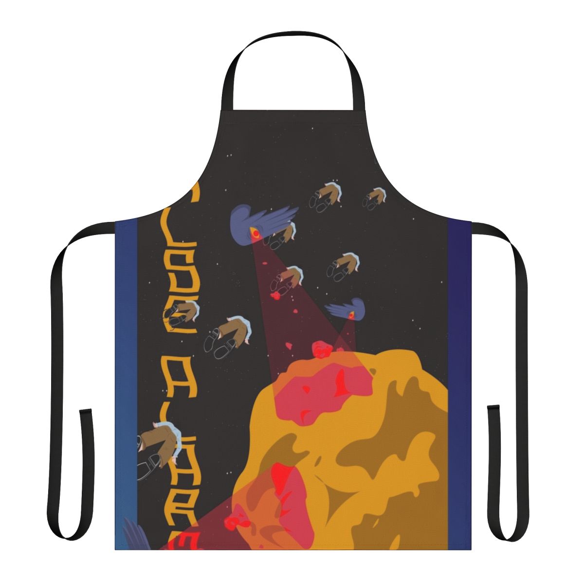 Vibrant and stylish apron featuring creative fan art inspired by the indie band Two Door Cinema Club