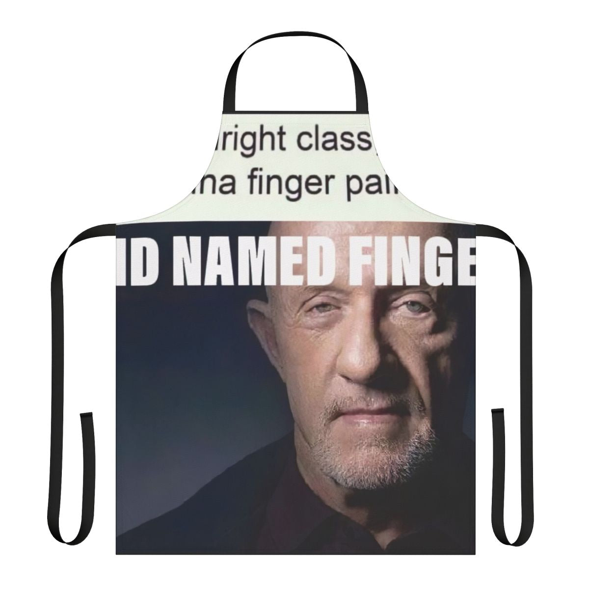 Stylish apron featuring the "Kid Named Finger" meme from the hit TV show Breaking Bad