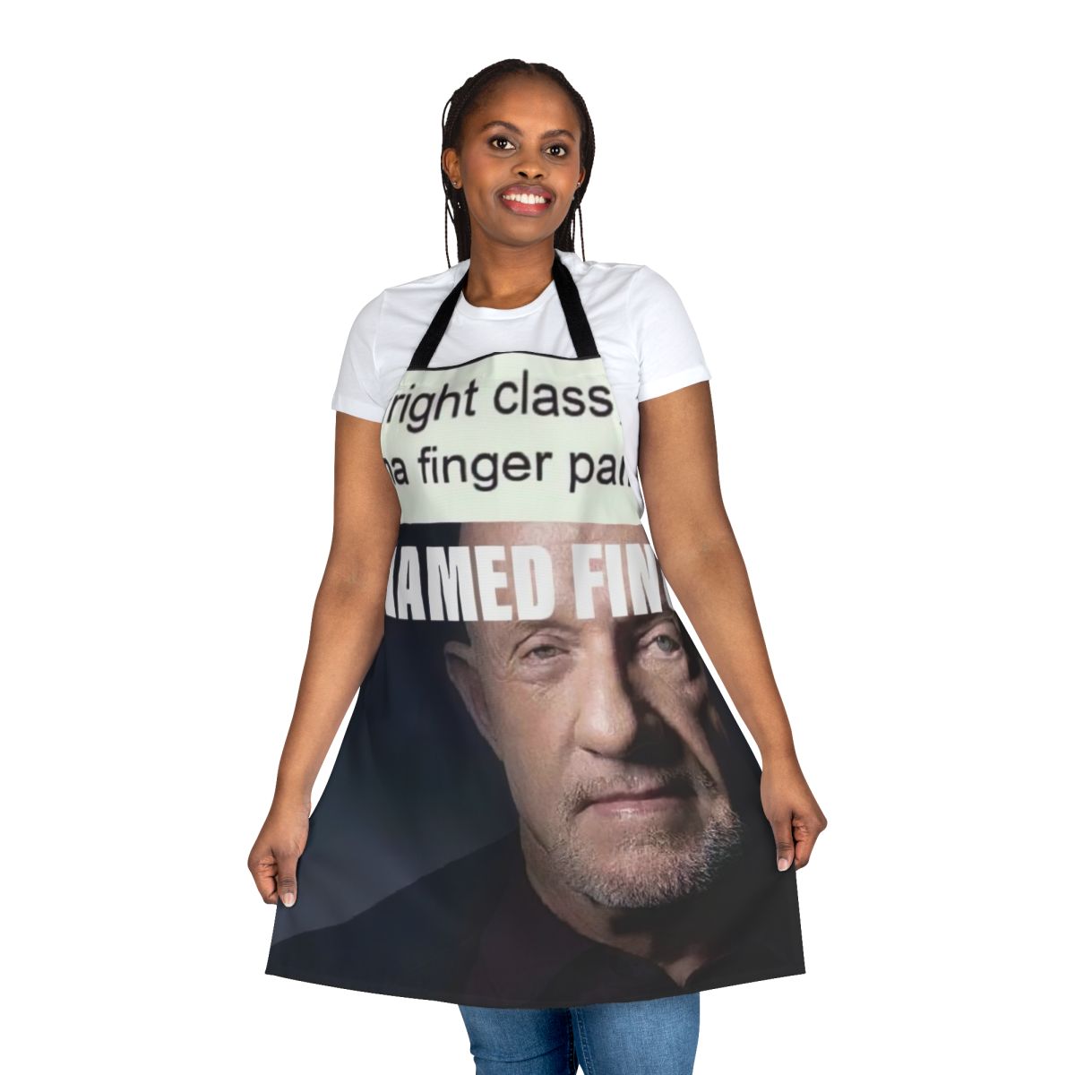 Stylish apron featuring the "Kid Named Finger" meme from the hit TV show Breaking Bad
