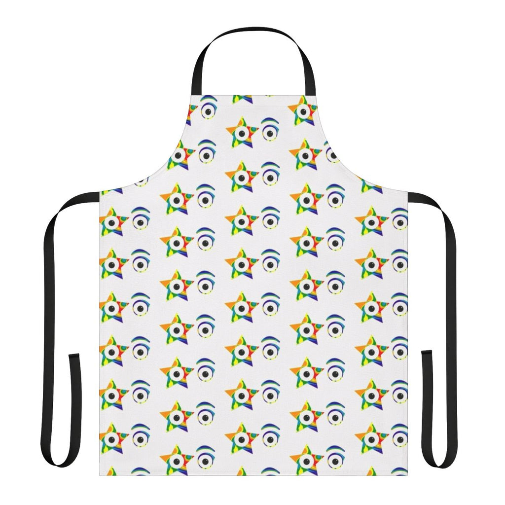 Tie dye apron featuring the iconic Kiss the Band The Starchild design