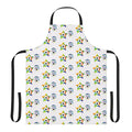 Tie dye apron featuring the iconic Kiss the Band The Starchild design