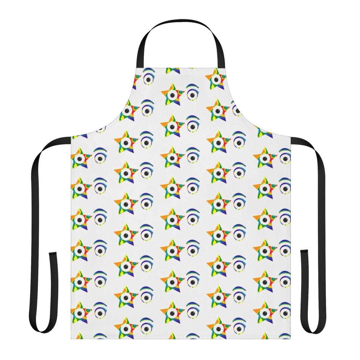 Tie dye apron featuring the iconic Kiss the Band The Starchild design