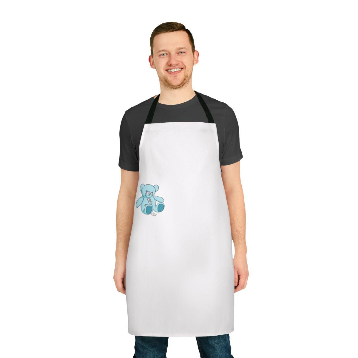 Money Heist themed apron with a teddy bear design