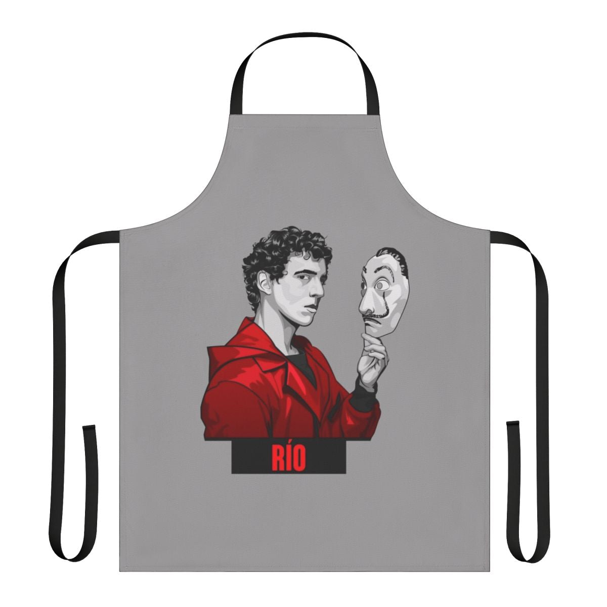 Money Heist Themed Apron with Rio, Tokyo, Berlin, and Other Characters