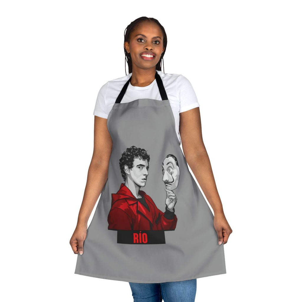 Money Heist Themed Apron with Rio, Tokyo, Berlin, and Other Characters