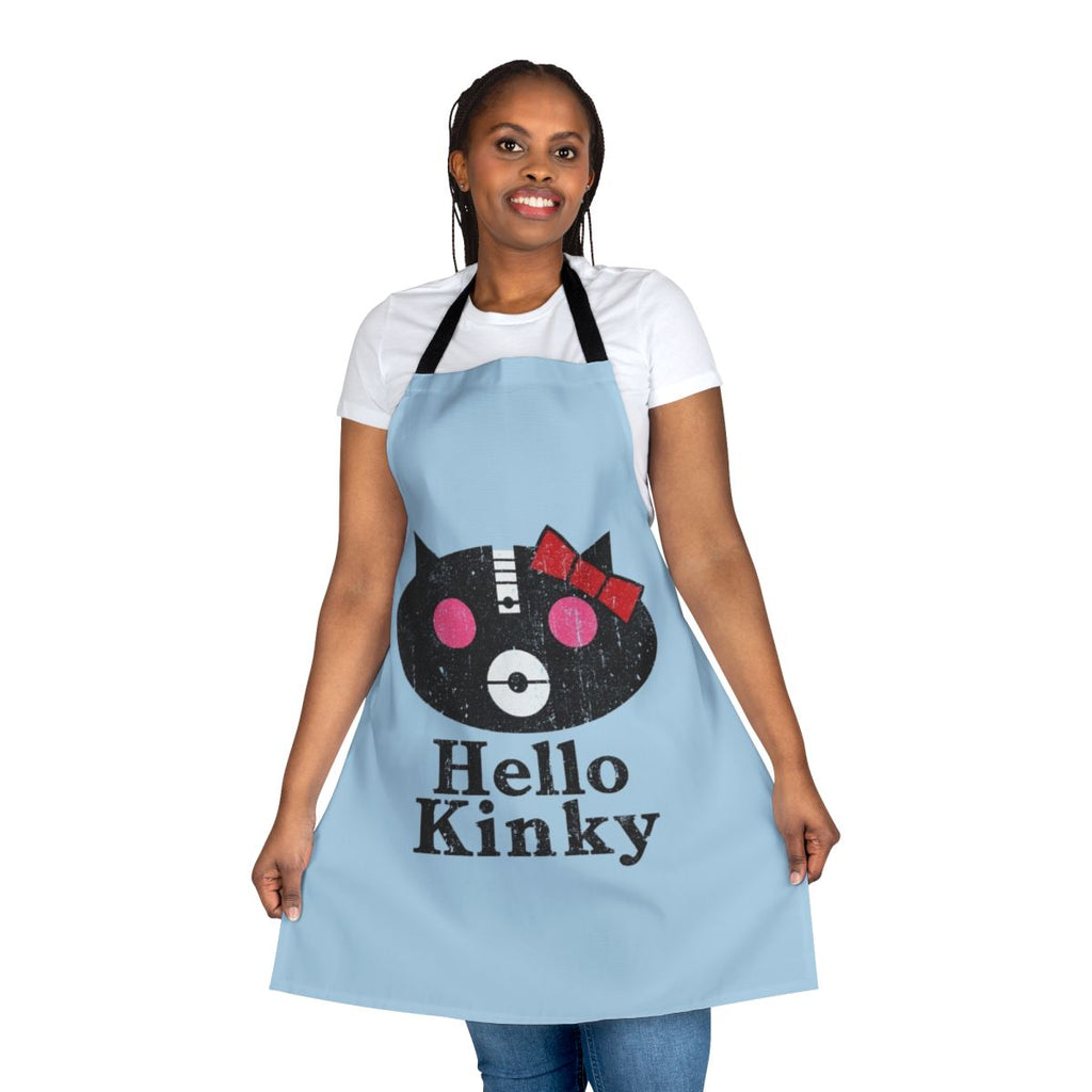 Music-inspired apron with band-themed design
