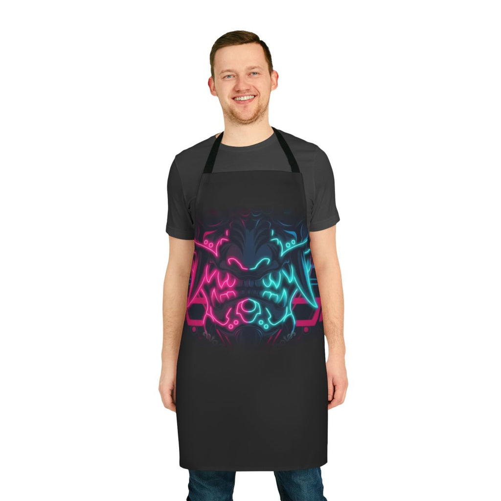 Neo Yokai inspired apron with Japanese aesthetic design