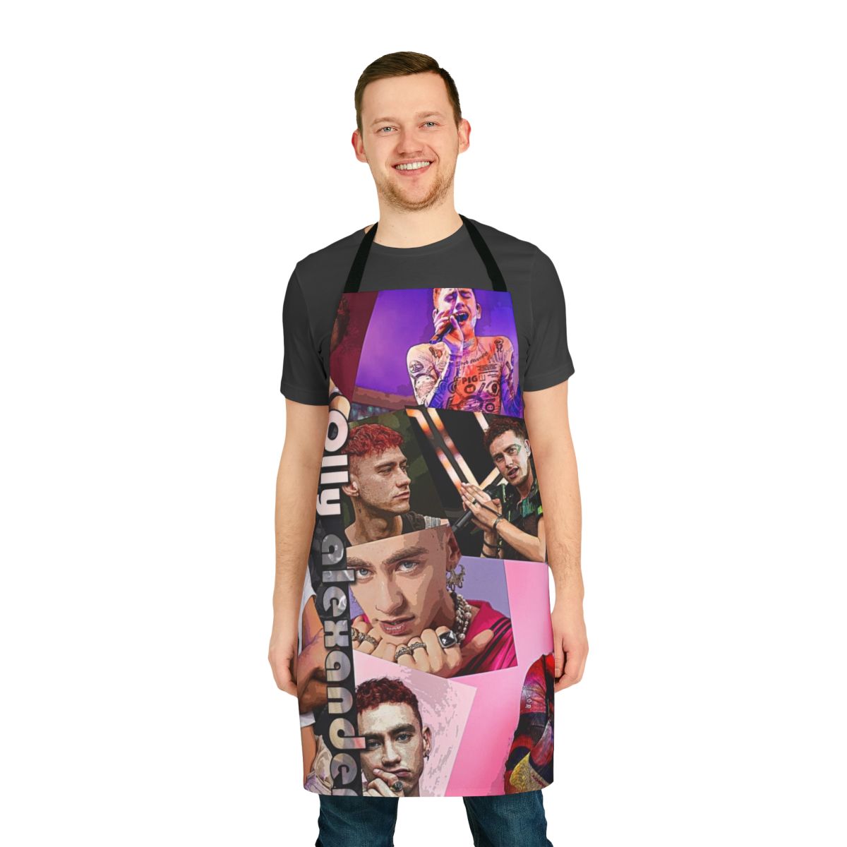 Olly Alexander inspired collage design apron