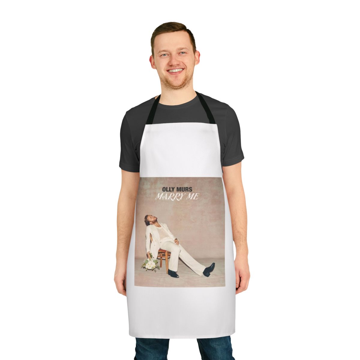 Olly Murs-inspired apron with unique design