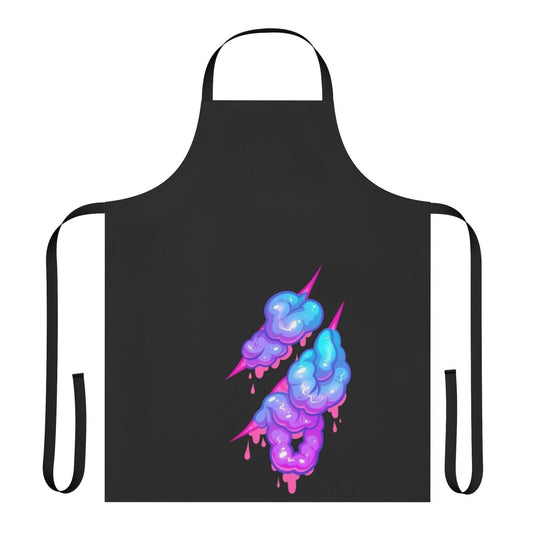 Pastel goth style apron with guts, slime, and candy gore design