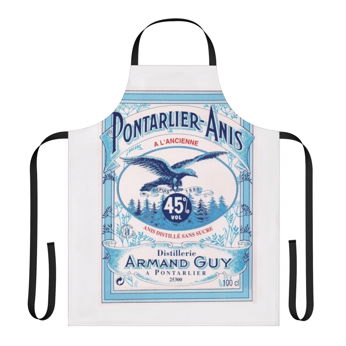 Pontarlier-inspired anise flavored apron with charming regional design