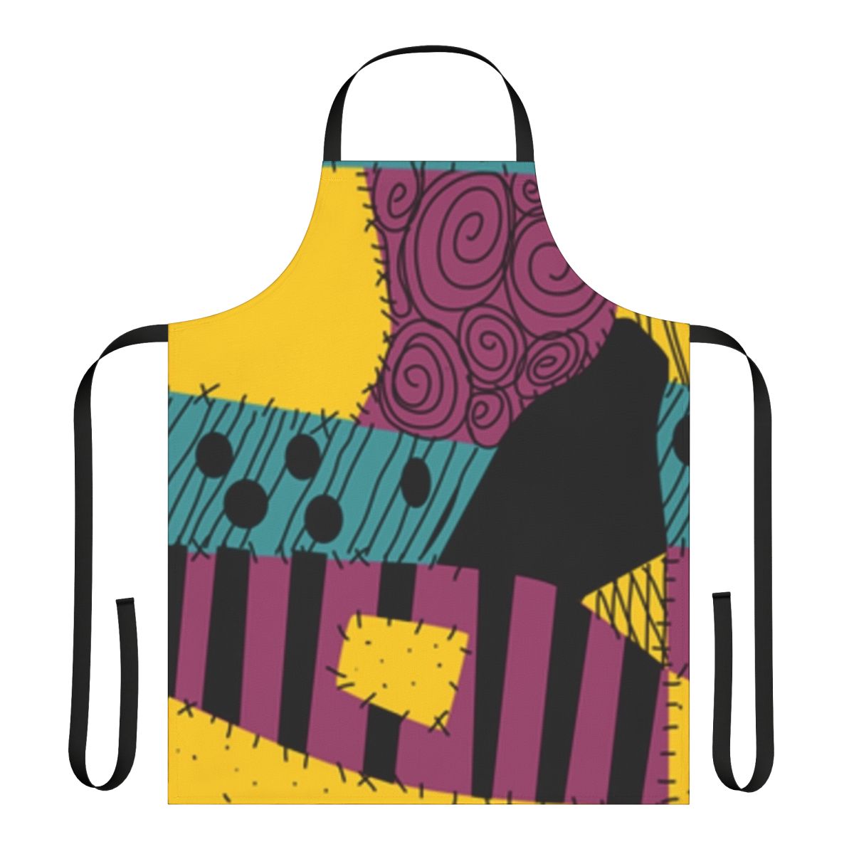 Handmade Sally Patchwork Dress Apron inspired by Nightmare Before Christmas featuring Jack Skellington