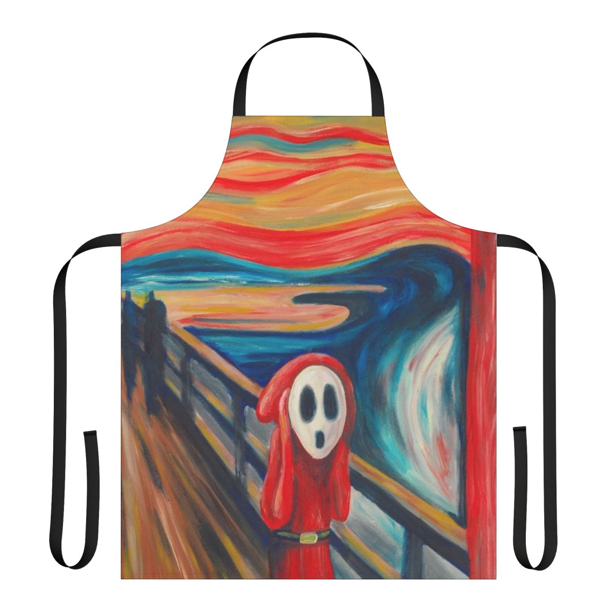 Scream-themed apron featuring the iconic Edvard Munch artwork