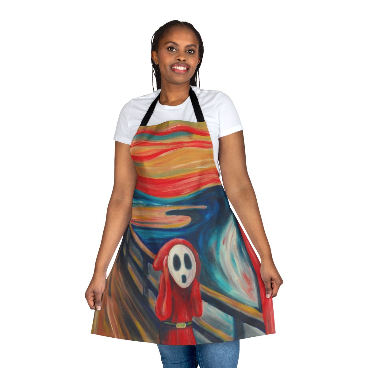 Scream-themed apron featuring the iconic Edvard Munch artwork