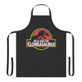 A white apron with a comical Simpsons-themed design, perfect for fans of the show.